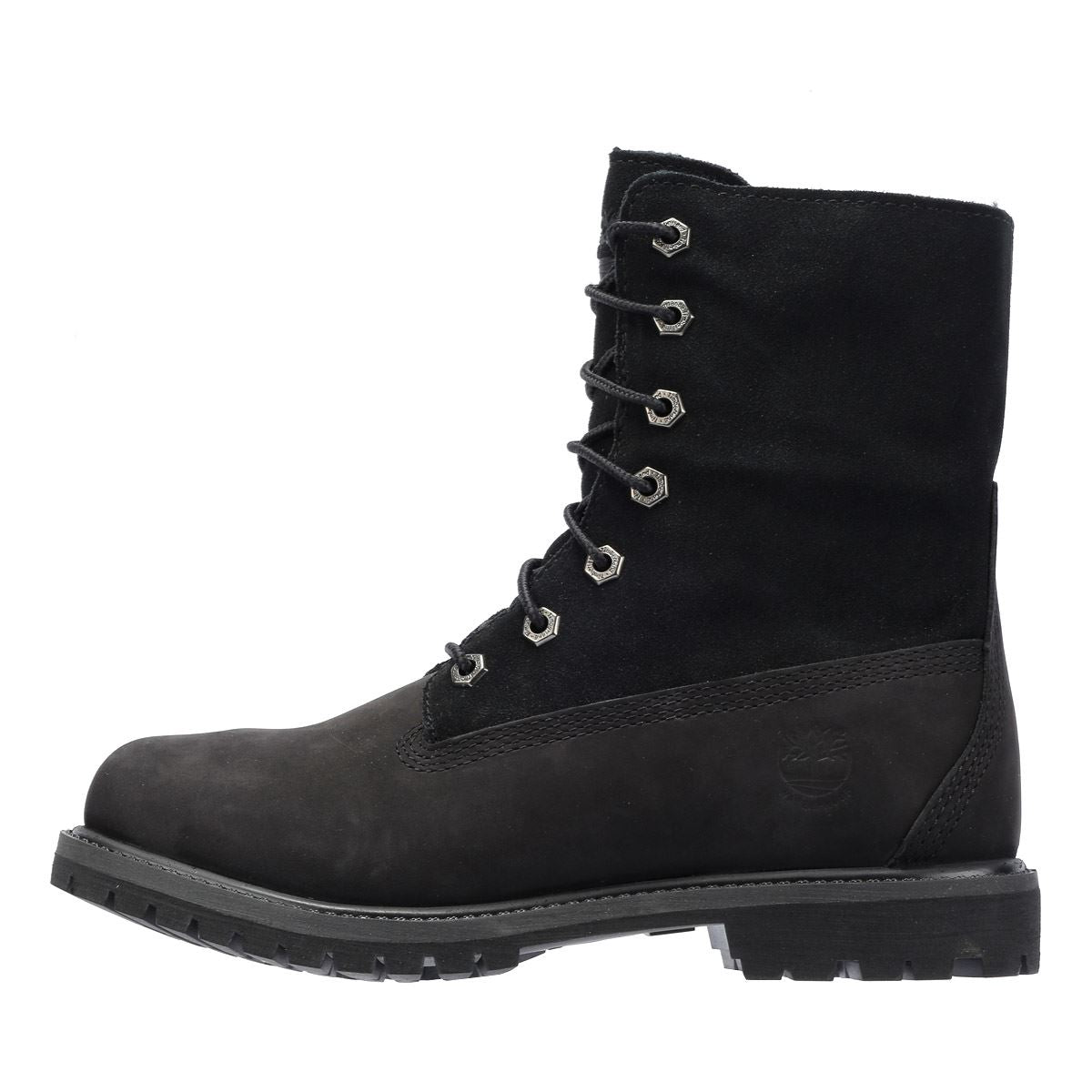 Timberland Warm Lined Waterproof Damenlederstiefel In Schwarz