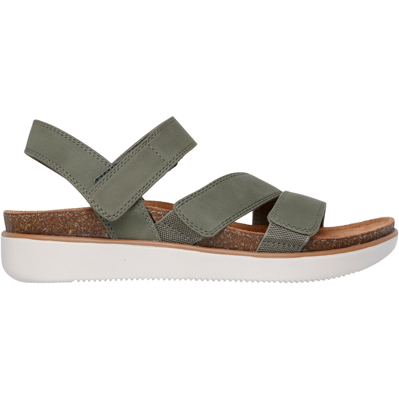 Skechers Lifted Comfort Polyurethan Damen Oliven Sandalen