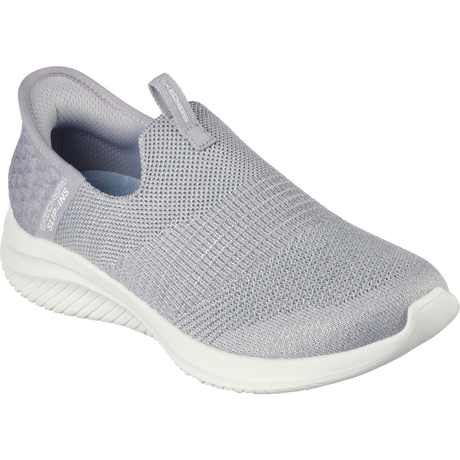 Skechers Ultra Flex 3.0 Smooth Step Textile Damen Sneaker In Hellgrau