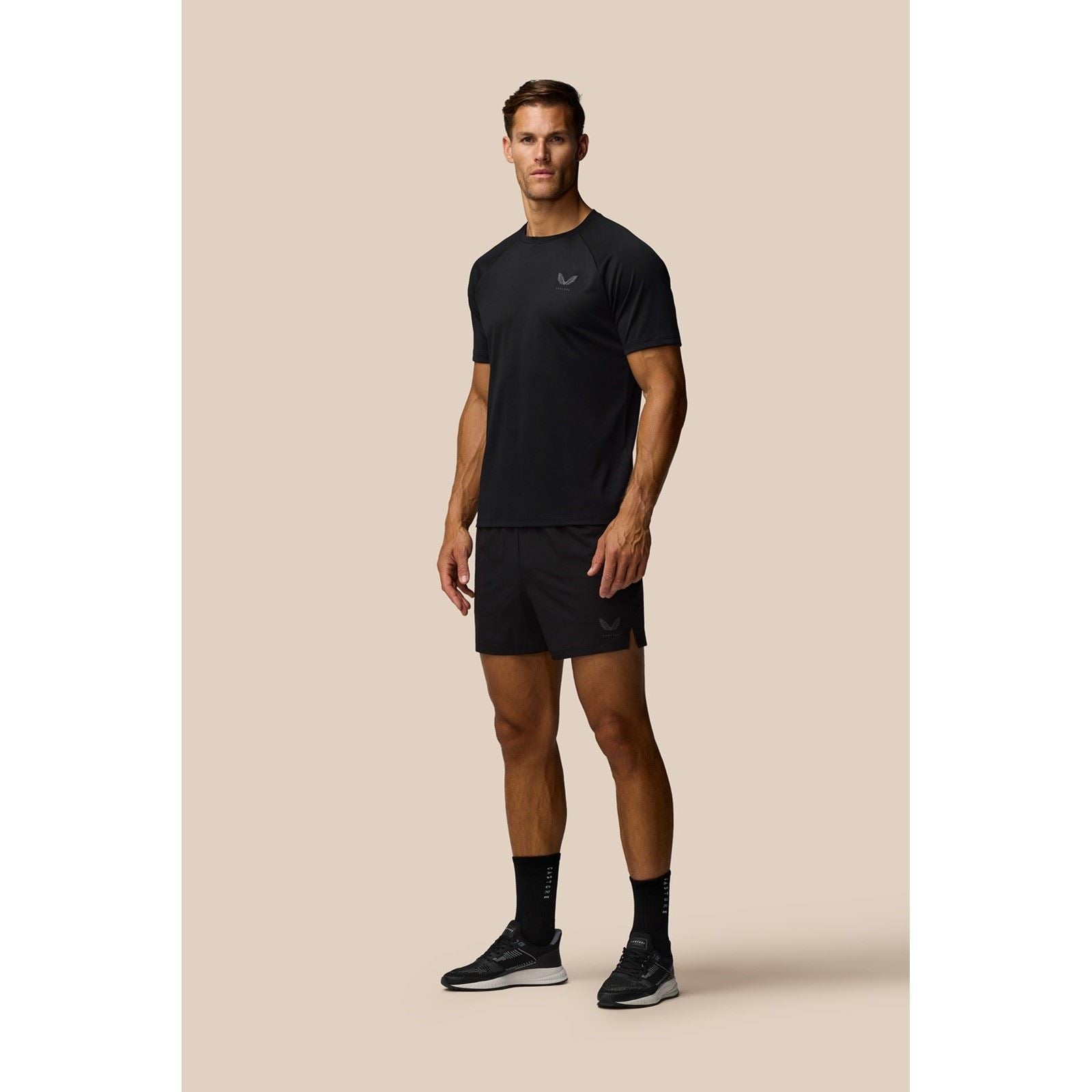 Castore Adapt Training T-Shirt Polyester Herren Schwarze Farbe Sport-T-Shirts