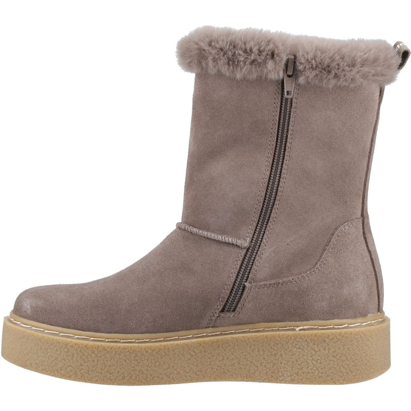 Hush Puppies Becca Mid Damen Wildleder Stiefeletten in Taupe