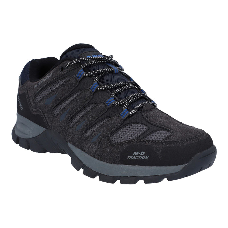 Hi-Tec Corzo Low Pu Wildleder Herren Wanderschuhe In Anthrazit/Nautikblau