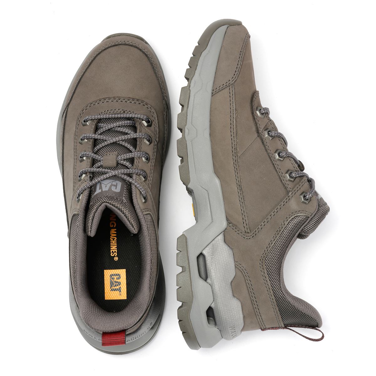 Caterpillar Surge Hiker Lo Waxy Nubuck Herren Graue Schnürschuhe