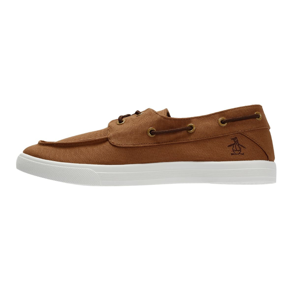 Penguin Sailor Canvas Herren Braune Schnürschuhe