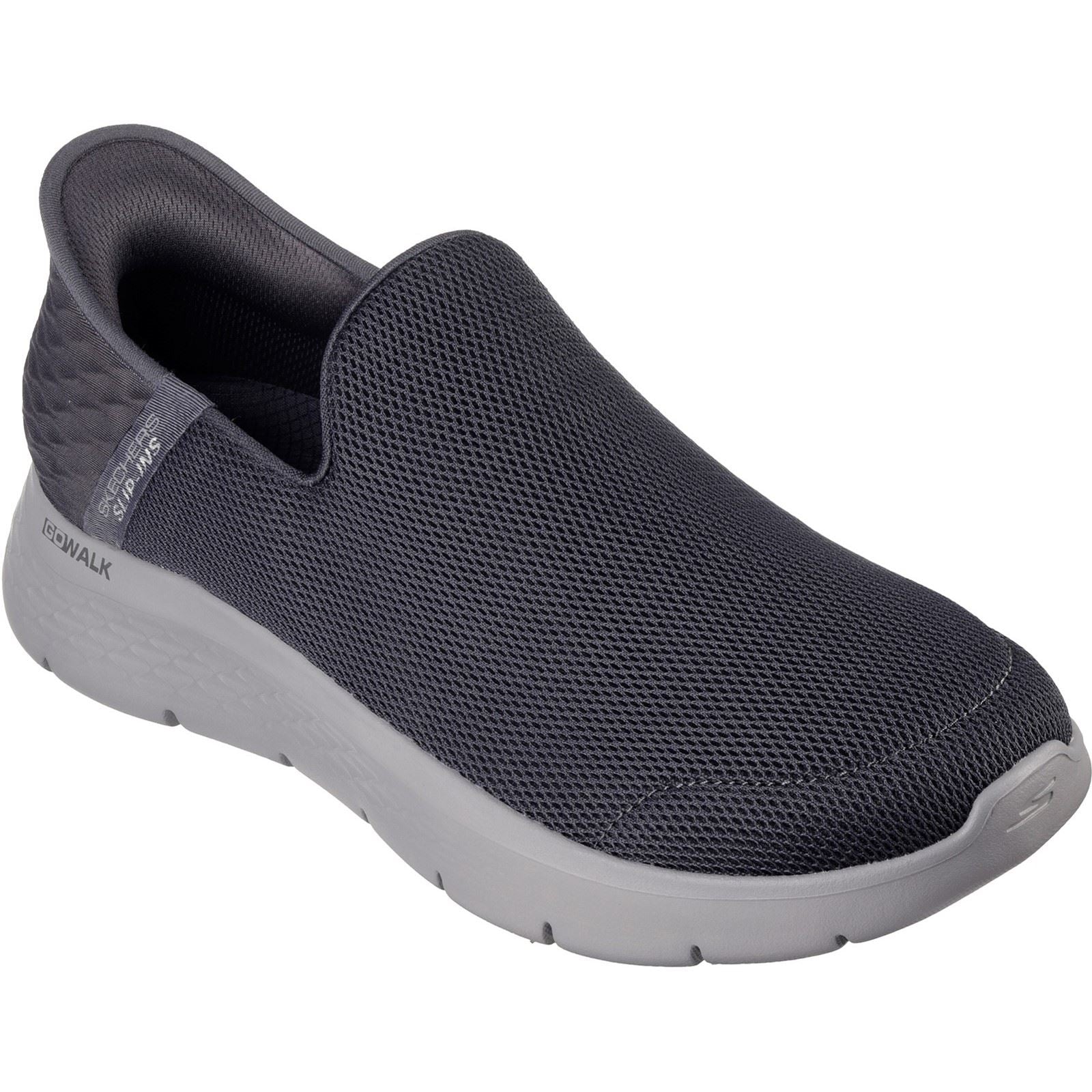 Skechers Go Walk Flex No Hands Herren-Sneaker Aus Dunkelgrauem Polyester