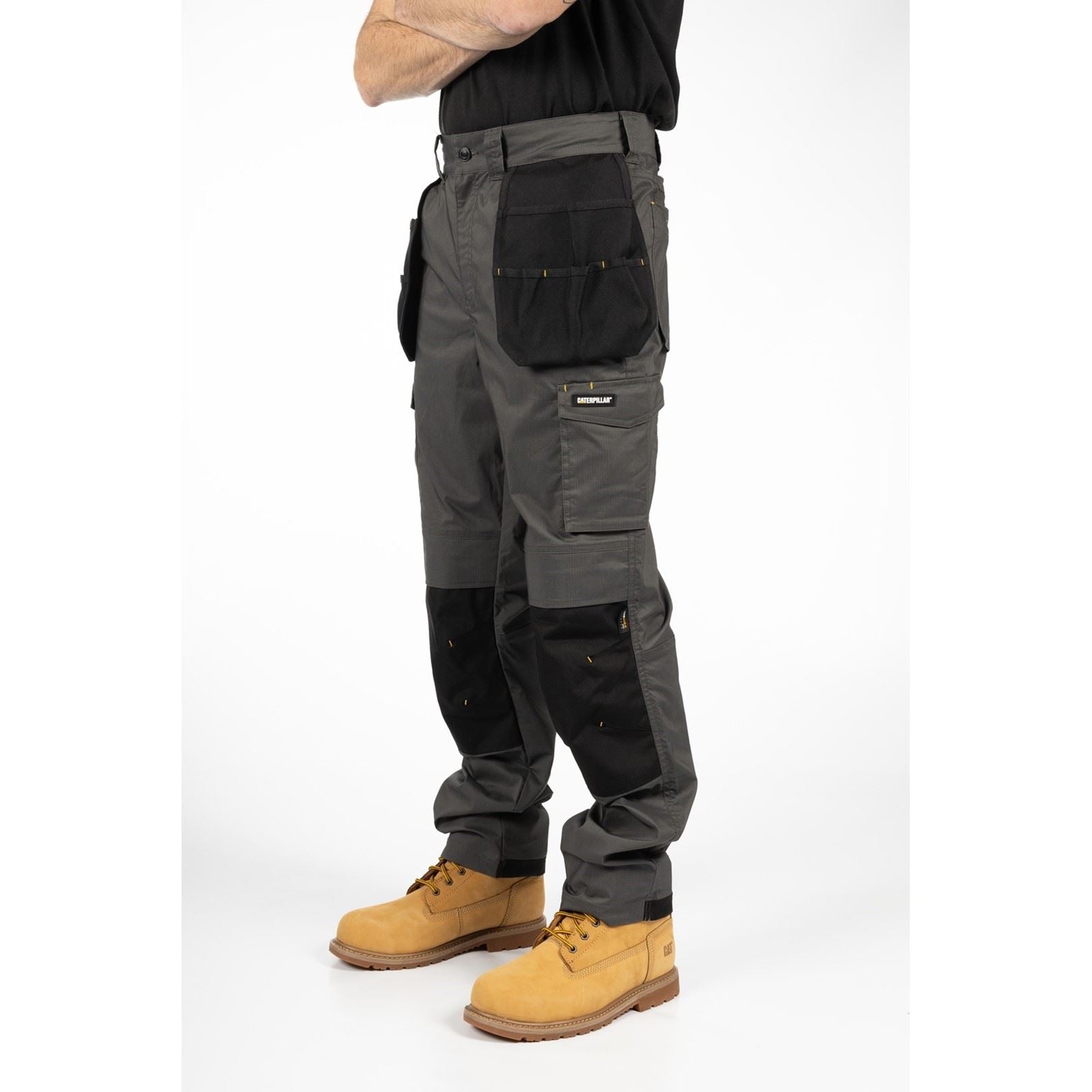 Caterpillar Nexus Holster Stretch Pocket Baumwoll Herren Graue Outdoor Hosen
