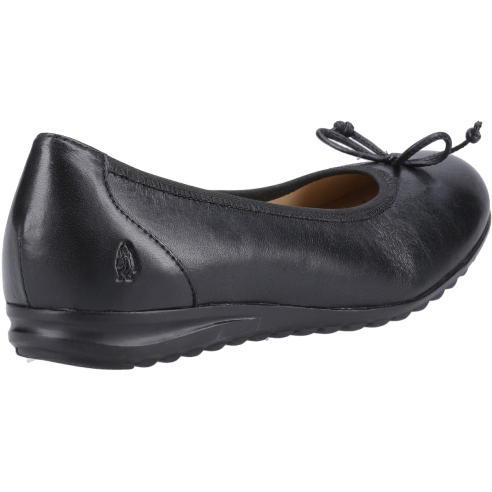 Hush Puppies Lucille Damen Ballerinas aus schwarzem Leder