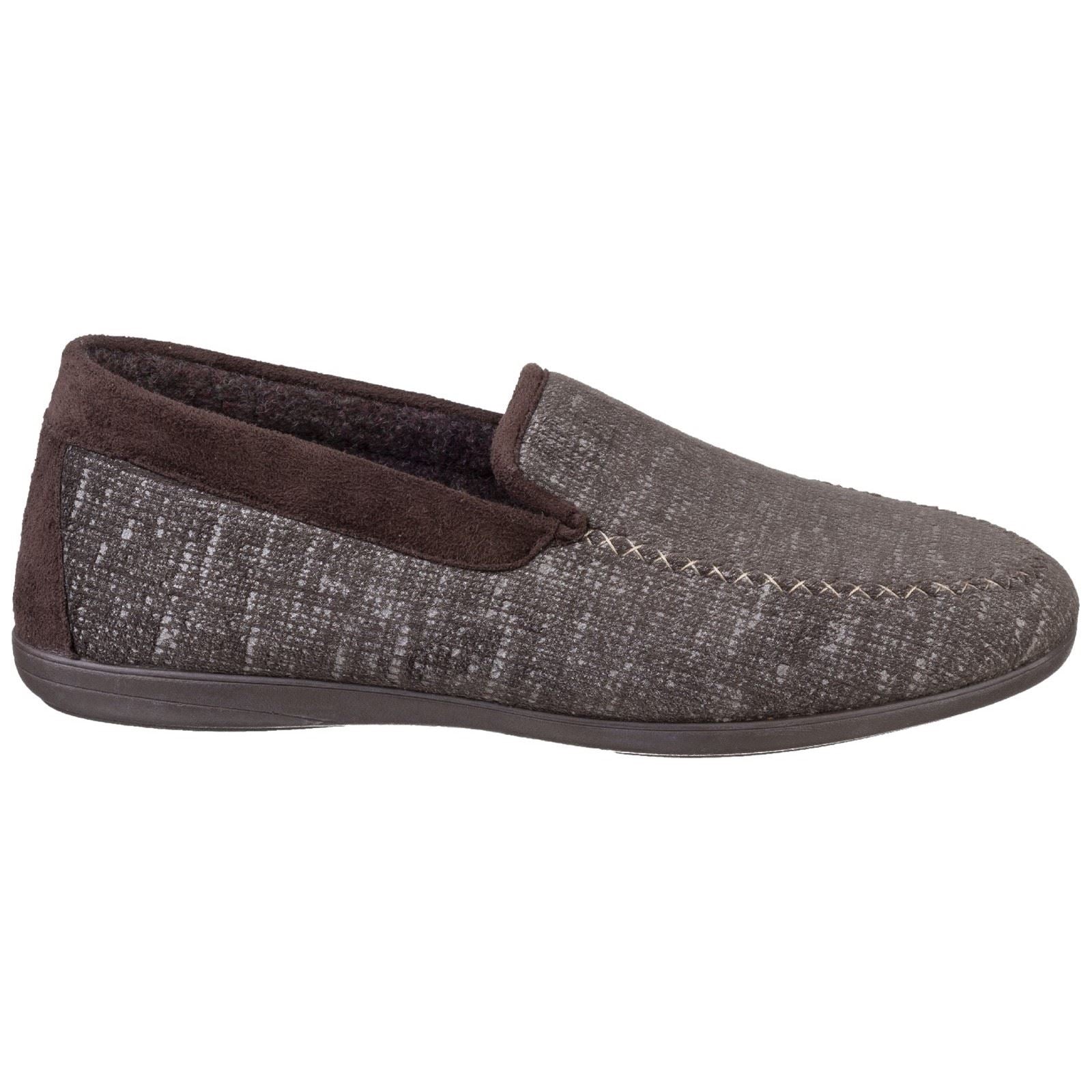 Cotswold Stanley Mikrofaser Herren Hausschuhe In Braun