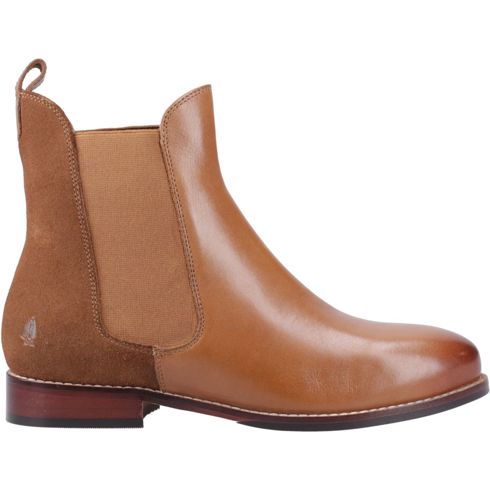 Hush Puppies Colette Damen Flache Chelsea Stiefel aus Leder in Tan