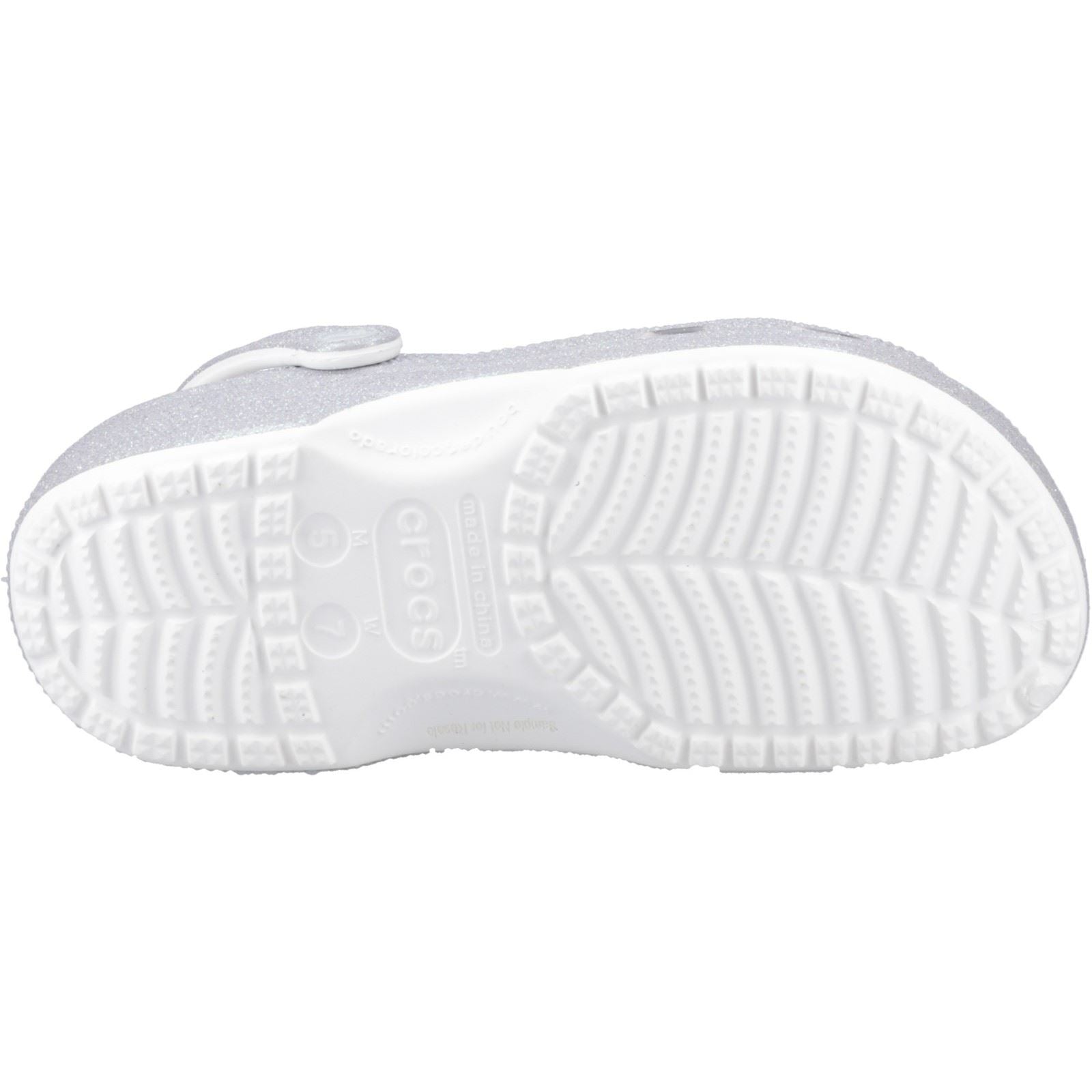 Crocs Classic Glitter Eva Damen Weiße Clogs