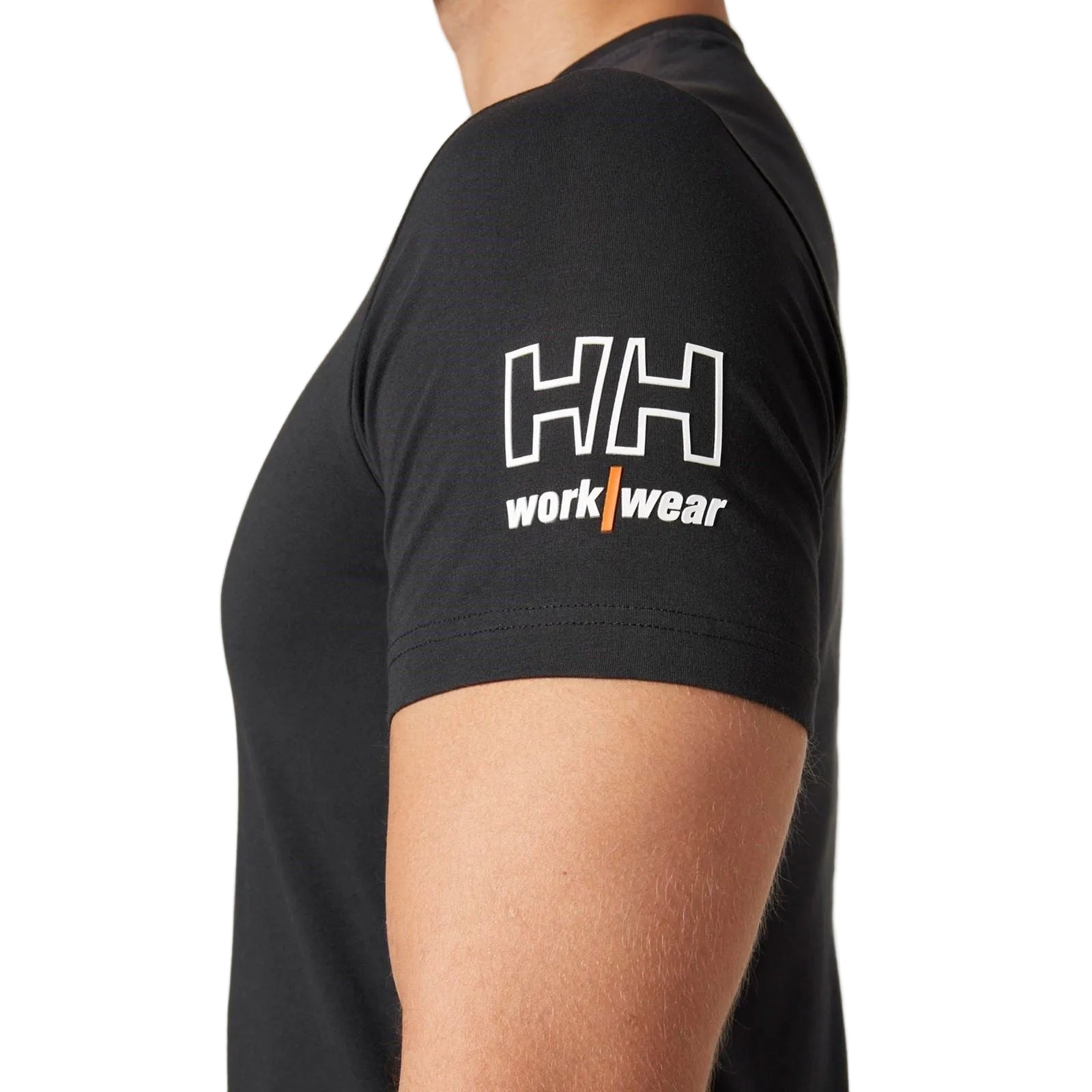 Helly Hansen Workwear Kensington Baumwoll Männer Schwarze Farbe Kurzarm-T-Shirts