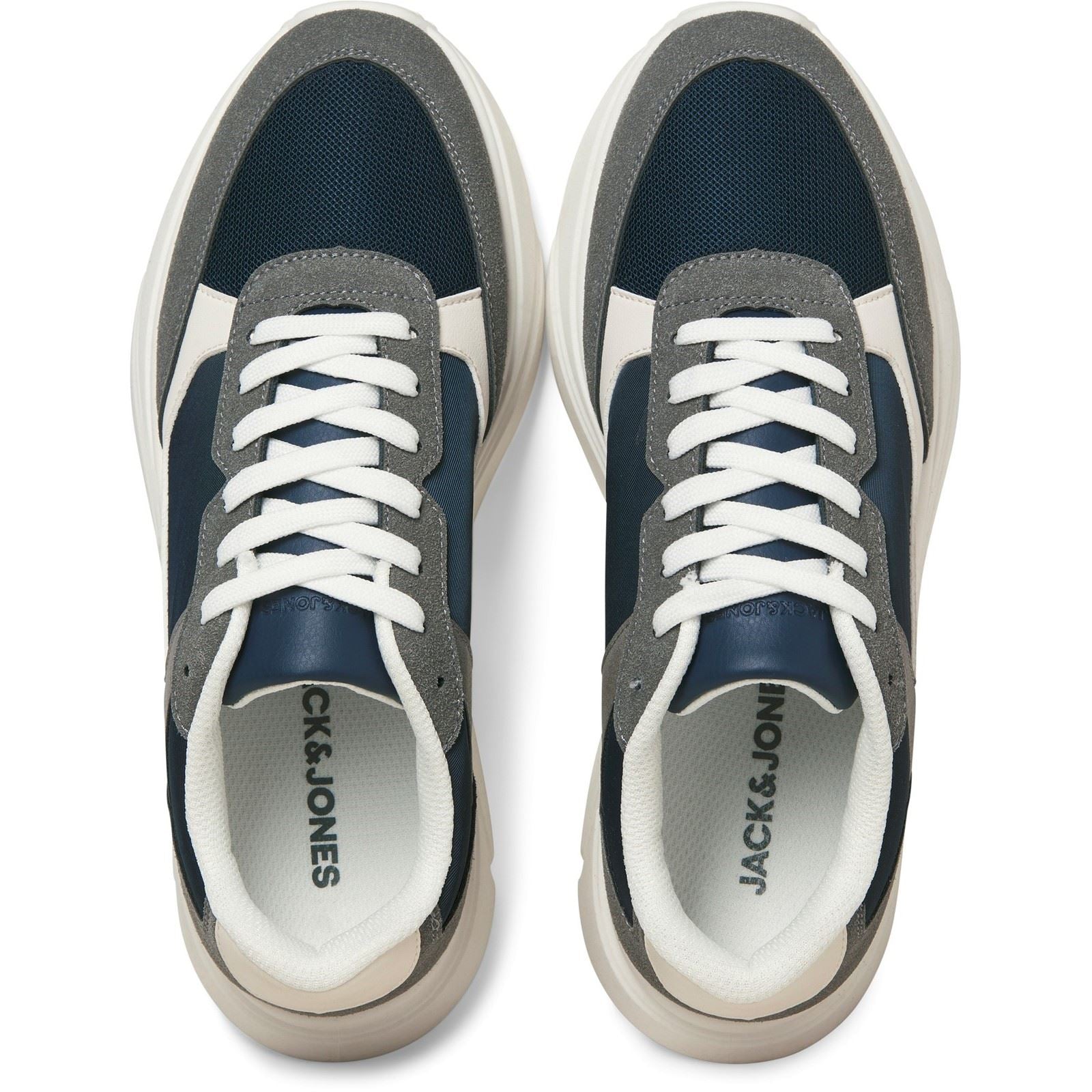Jack & Jones Aspire Runner Polyurethan Herren Sneaker In Schiefergrau/Navy Blazer
