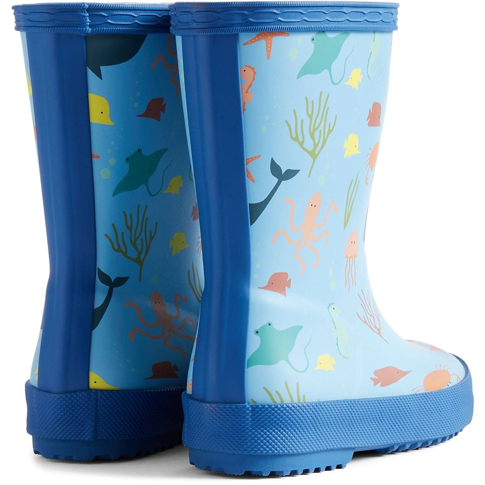 Hunter Kids First Classic Ocean Print Boot Gummi Unisex Kinder Amplifying Blau/Libelle Blau Gummistiefel