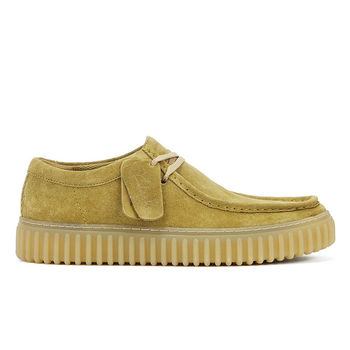 Clarks Main Torhill Lo Herren Wildlederschuhe In Hellem Oliv, Zum Schnüren