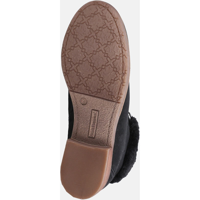 Hush Puppies Effie Damenstiefel Aus Kunstpelz In Schwarz