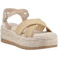 Hush Puppies Jemma Espadrille Damen Sandalen Aus Polyurethan In Tan
