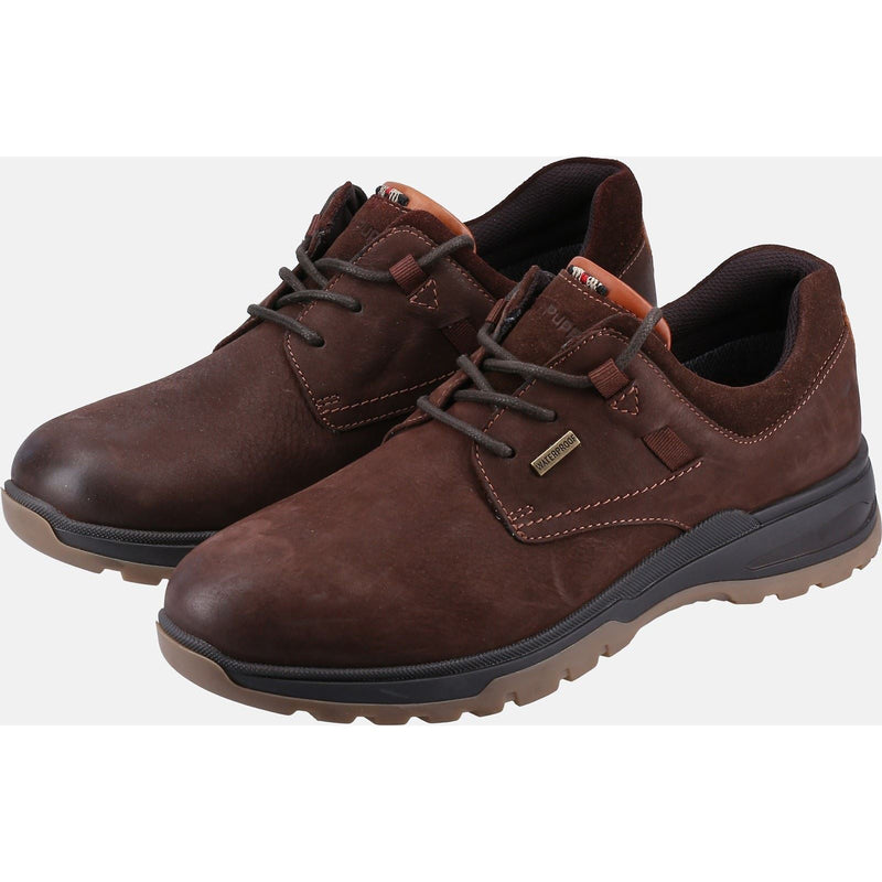 Hush Puppies Pele Leder-Herren-Braune Nubuk-Schnürschuhe