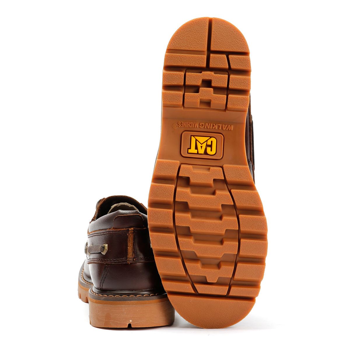 Caterpillar Colorado Boat Lo Herren Leder Braune Schnürschuhe