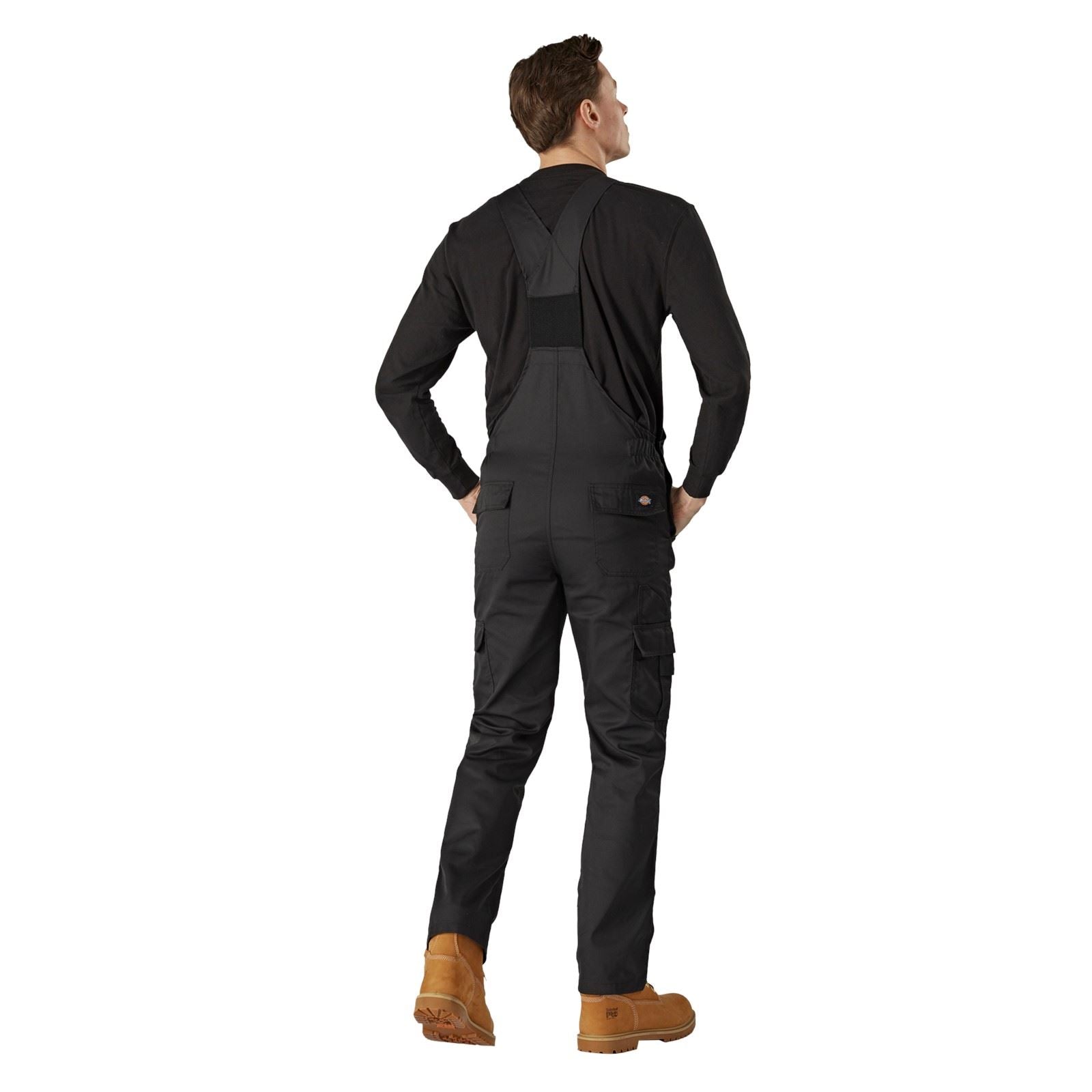 Dickies Everyday Bib and Brace Polyester Herren Schwarzer Arbeitsoverall