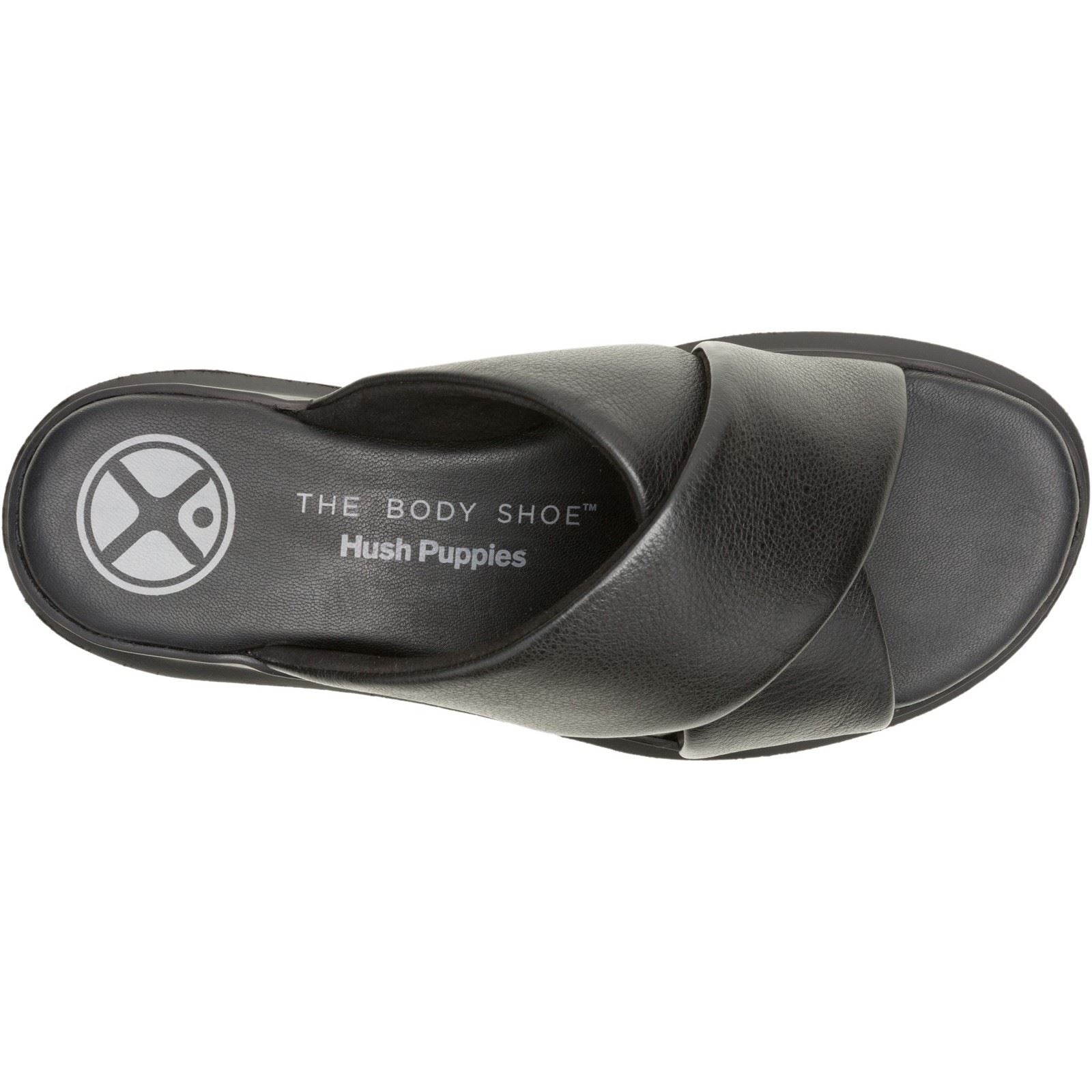 Hush Puppies Uplift Damen Sandalen Aus Schwarzem Leder