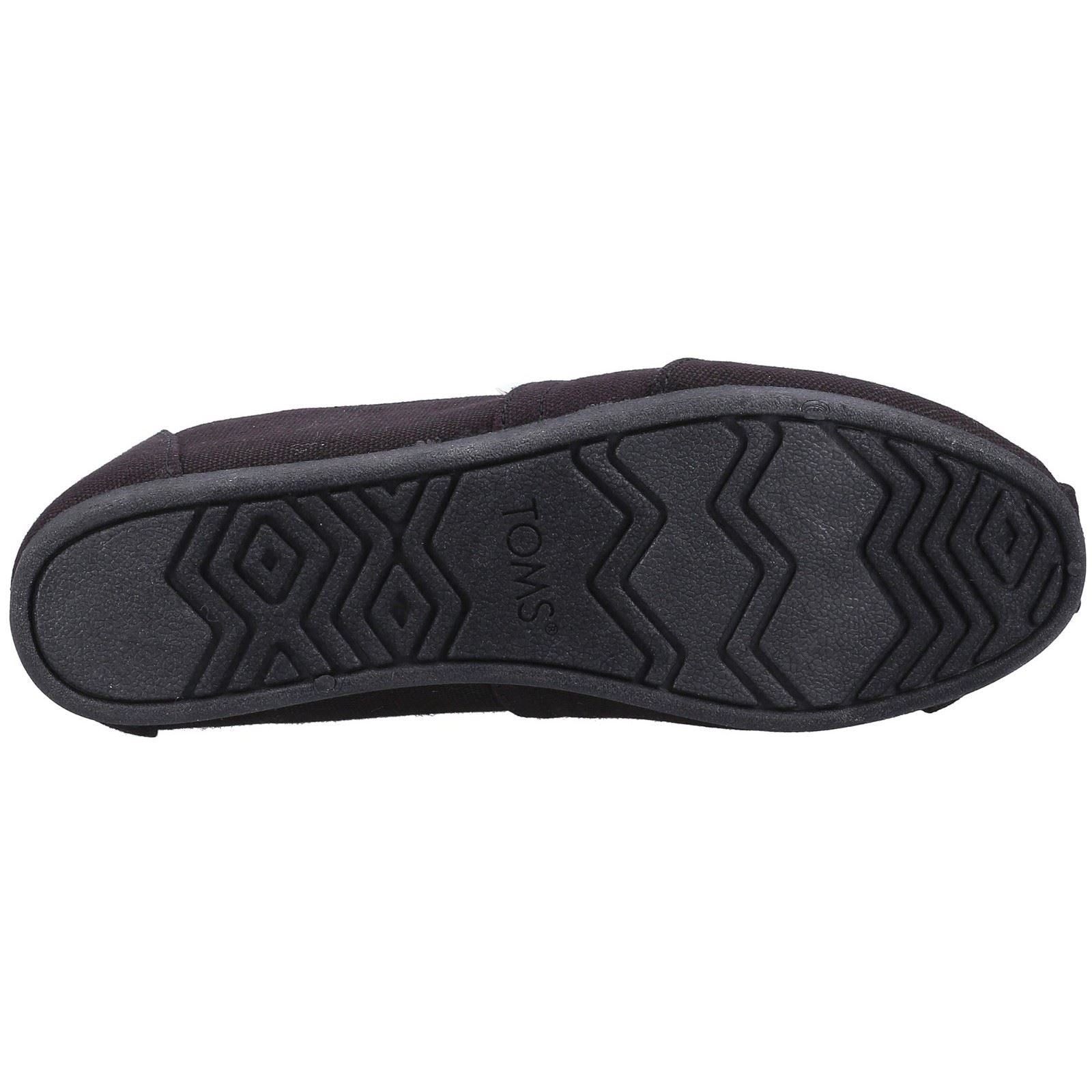 TOMS Alpargata 100% Baumwolle Damen-Schwarze Farbespadrilles