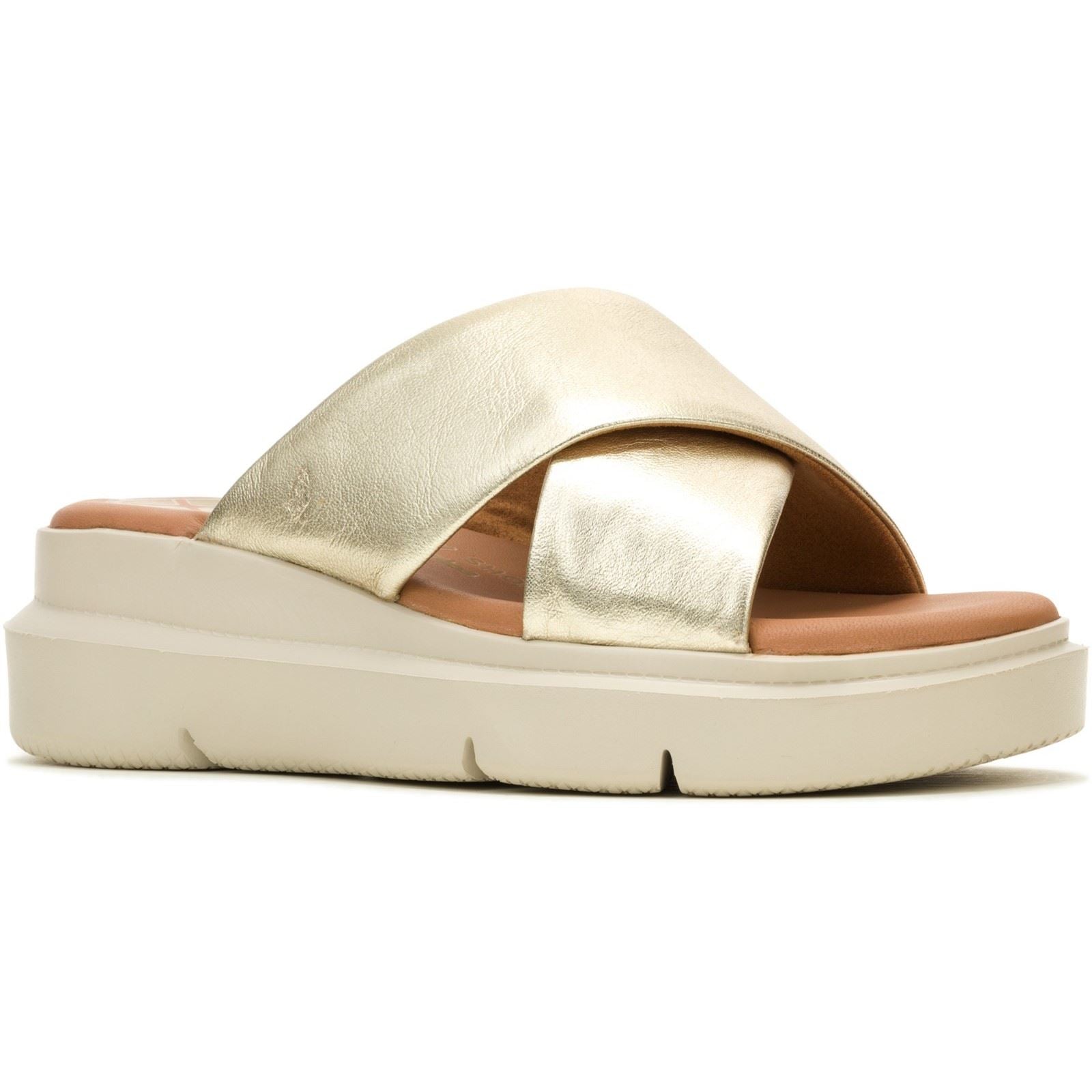 Hush Puppies Uplift Damen Sandalen Aus Champagner-Leder