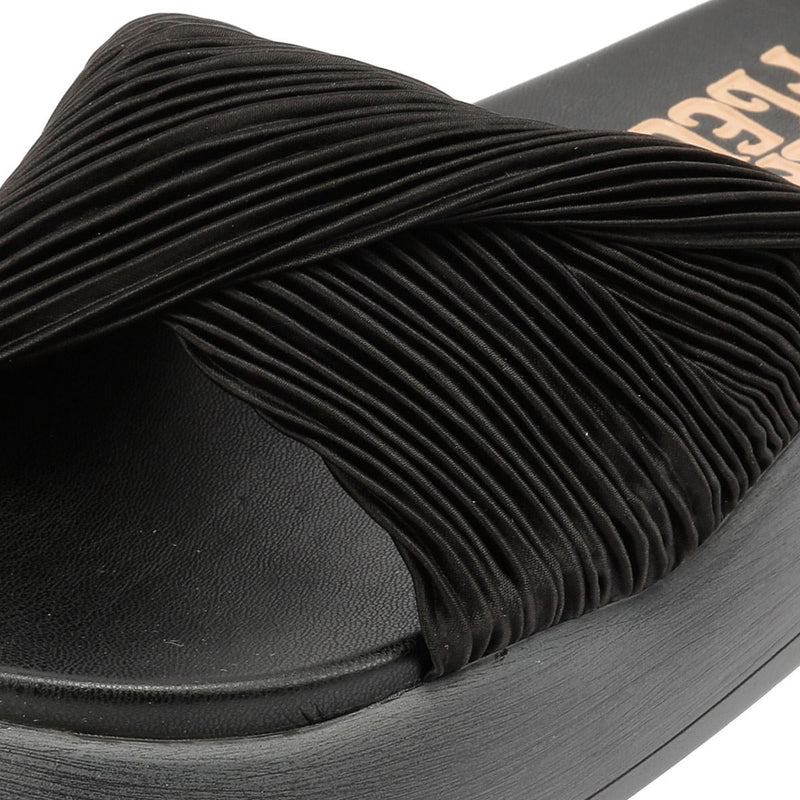 Desert Fleur Gabbro Satin Damen Sandalen In Schwarz