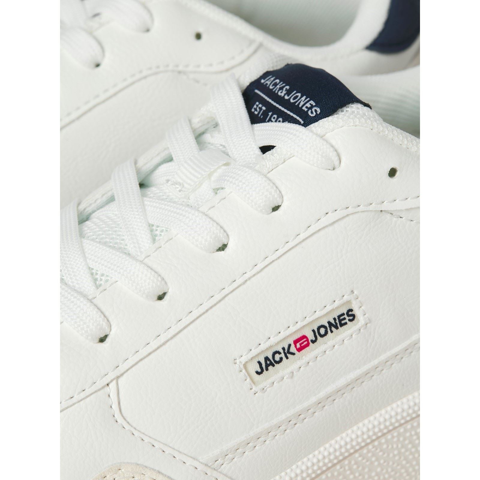 Jack & Jones Bounce Herren Sneaker In Weiß/Navy Aus Polyurethan