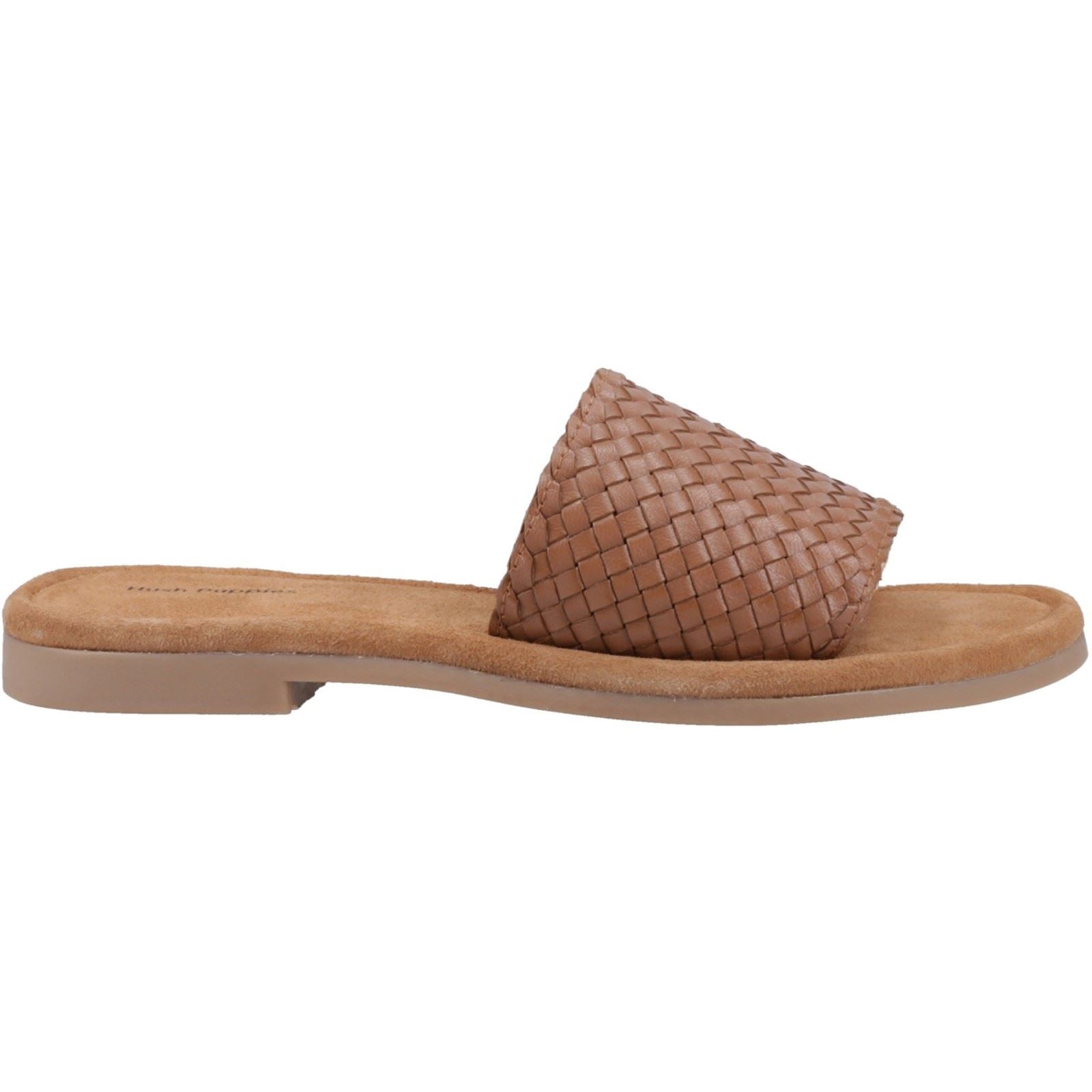 Hush Puppies Hetty Slide Leder Damen Tan Fit Sandalen