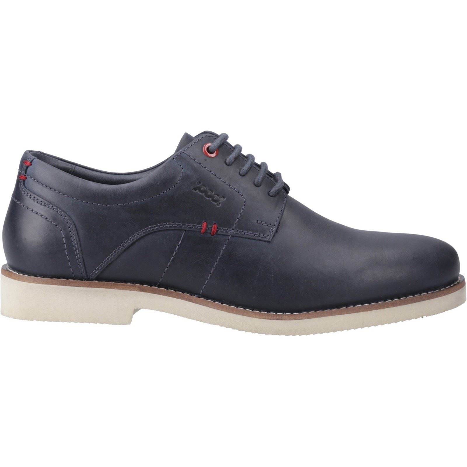 Pod Hampton Leder Herren Marineblaue Schnürschuhe