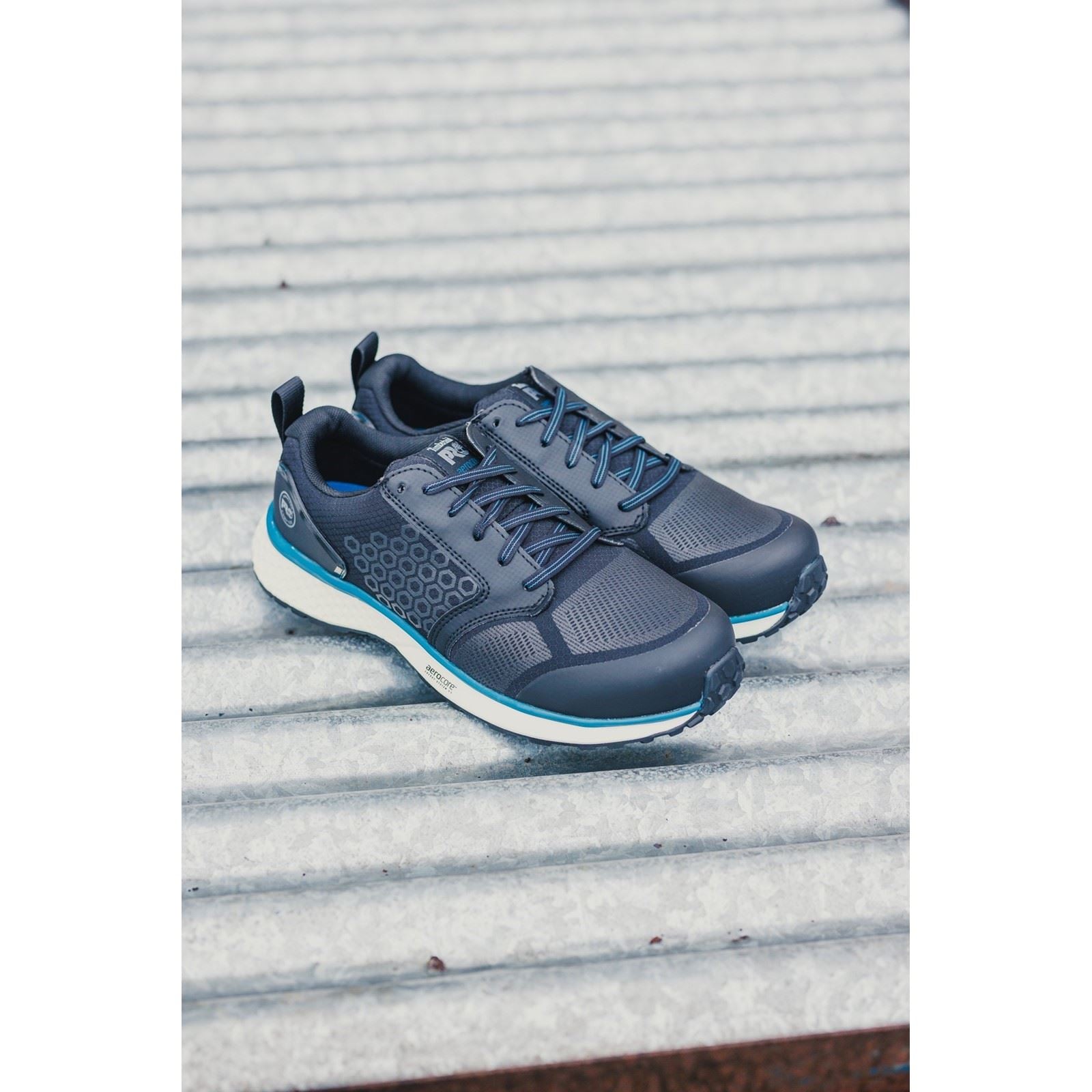 Timberland Pro Reaxion Synthetische Schwarz/Blaue Sicherheits Sneakers