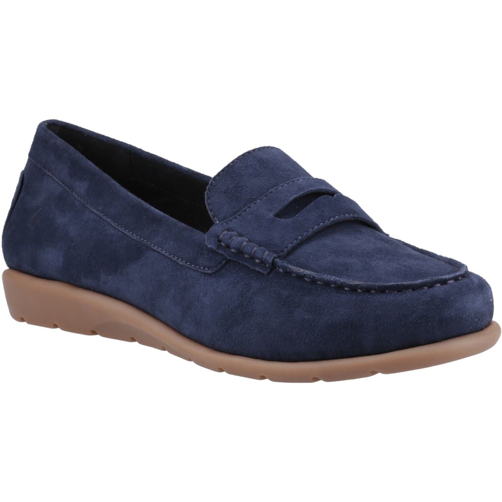 Hush Puppies Shelby Damen Wildlederloafer In Marineblau