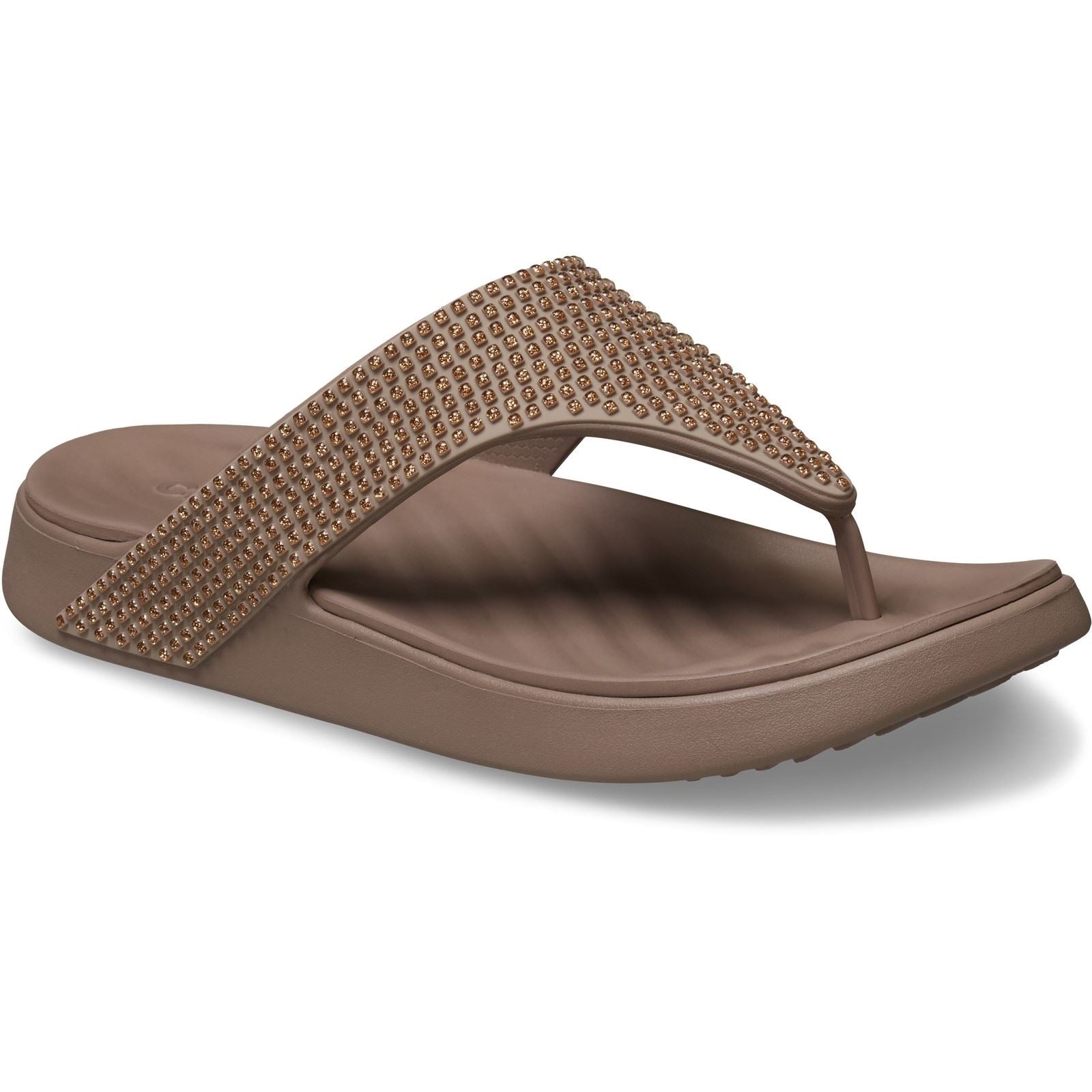 Crocs Getaway Triangle Eva Damen Latte Sandalen