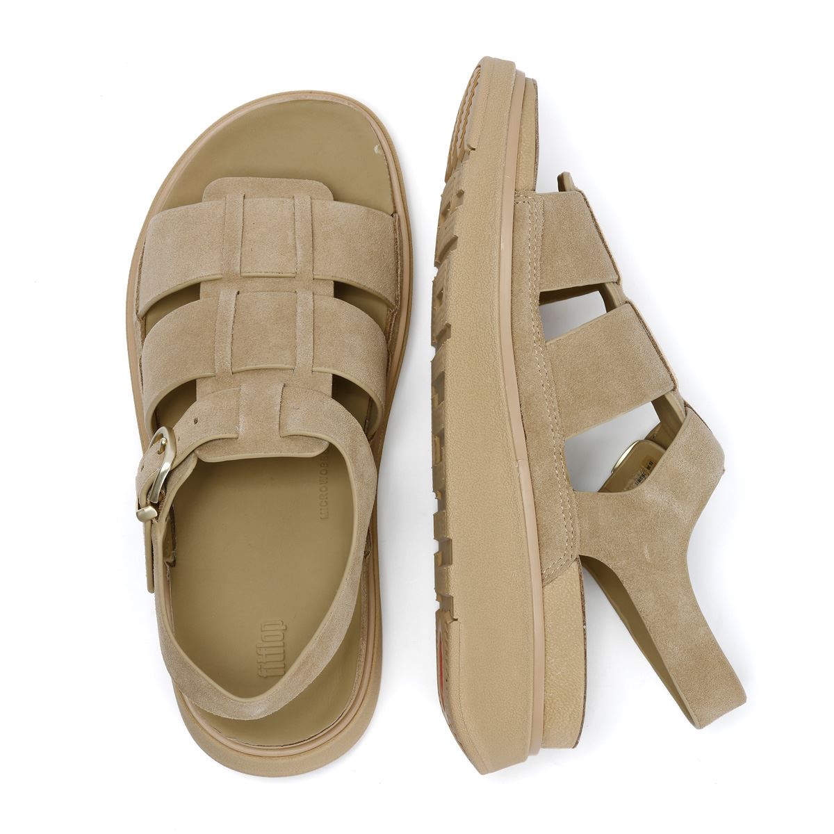 FitFlop GEN-FF Fisherman Wildleder Damen Braune Sandalen