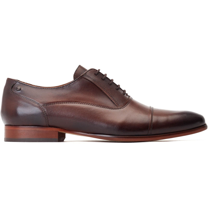 Base London Angelo Leder Herrenschuhe In Braun/Schwarz Oxford Stil