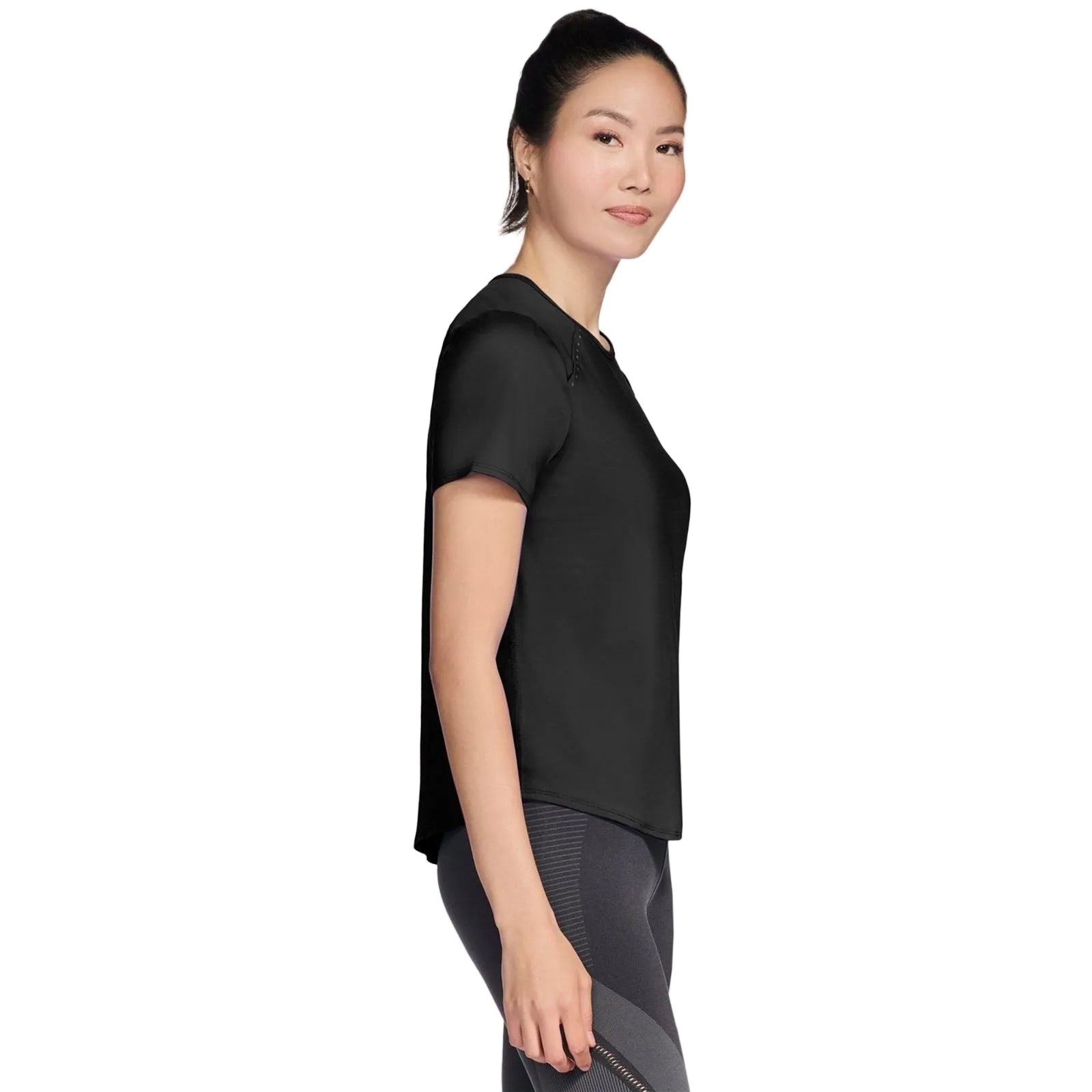 Skechers Stride Performance Tee Frauen Schwarz Sportbekleidung T-Shirts