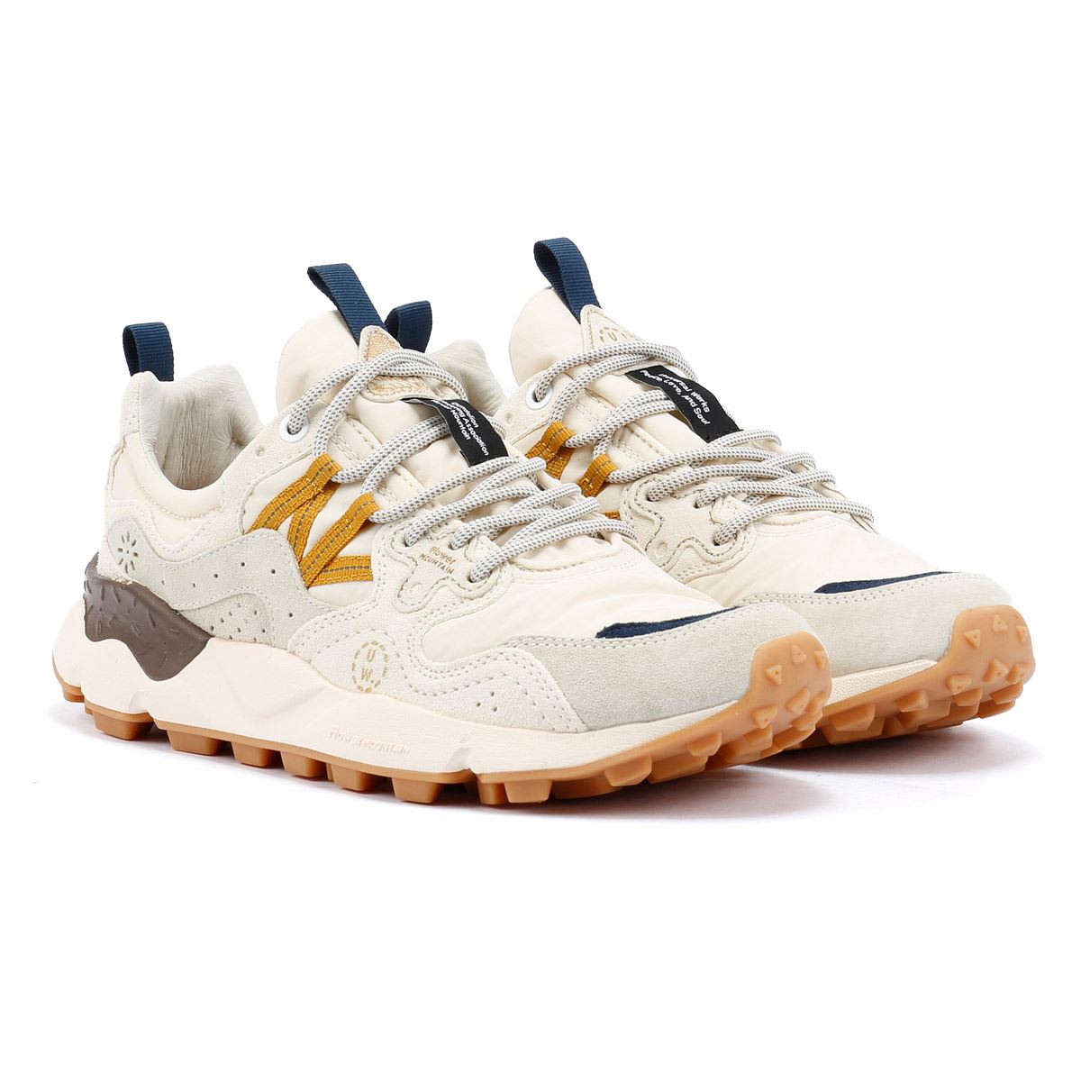 Flower Mountain Yamano 3 Universal Works Weiße Turnschuhe