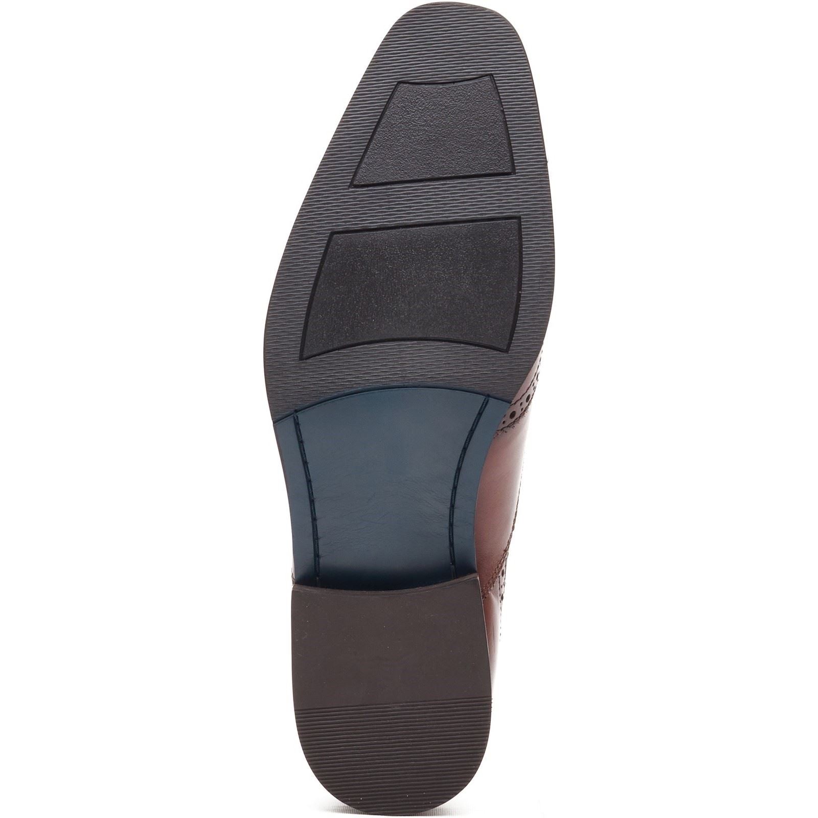 Base London Steeple Brogue Leder Herren Burnt Tan Brogues Schuhe