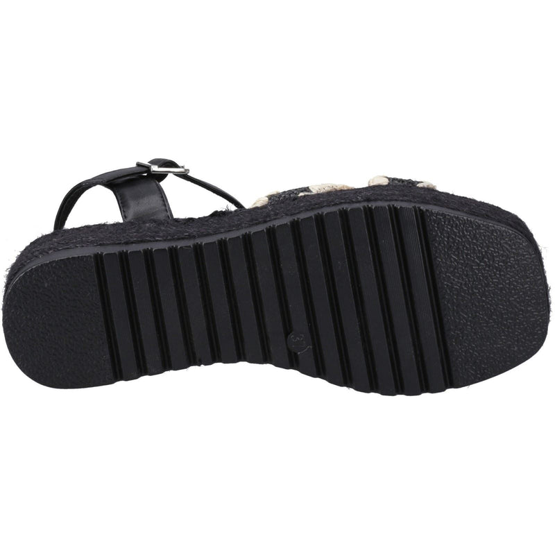 Hush Puppies Jemma Espadrille Polyurethan Damen Schwarze Farbe Sandalen