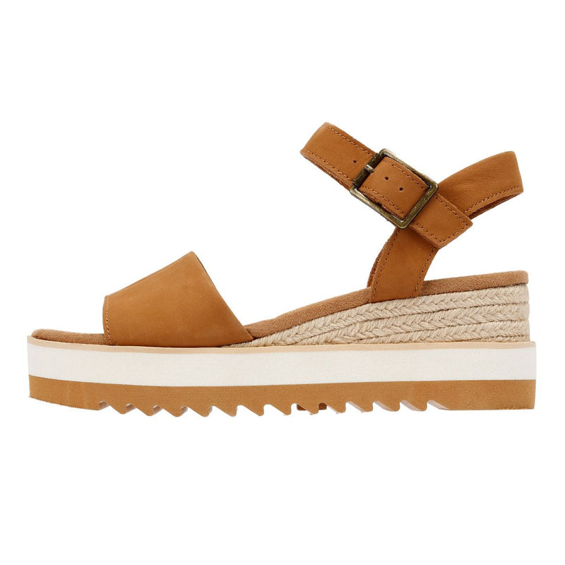 TOMS Diana Damen Keilabsatz Aus Braunem Leder