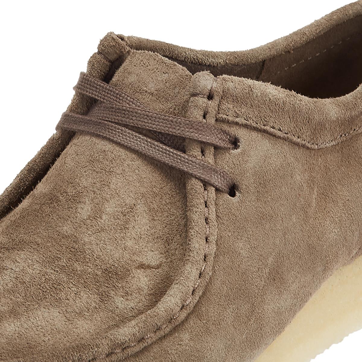 Clarks Originals Wallabee Wildleder Herren Schnürschuhe In Grau