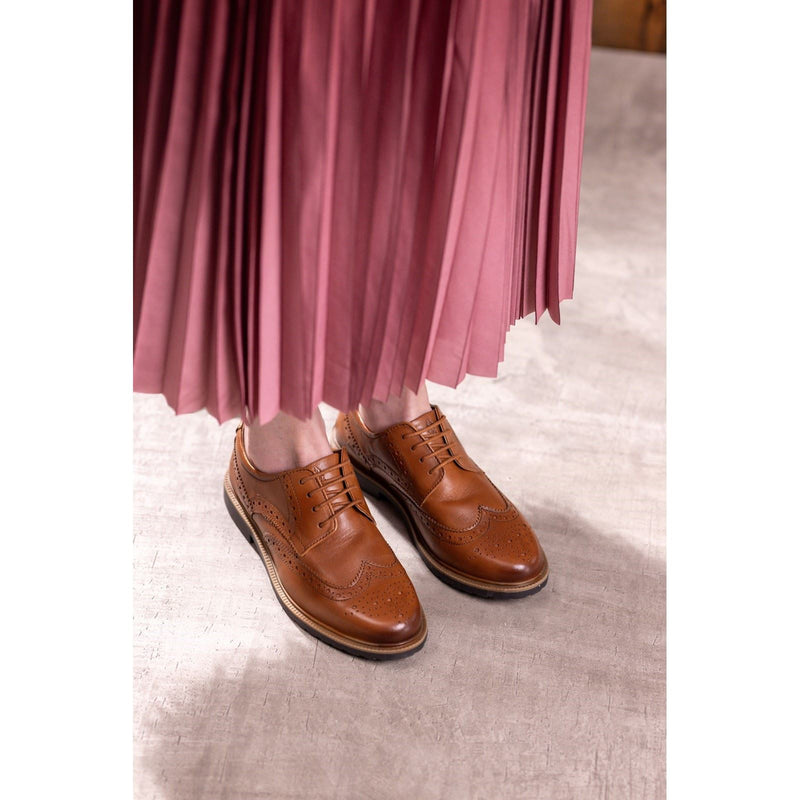 Hush Puppies Verity Leder Damen Tan Brogues Schuhe