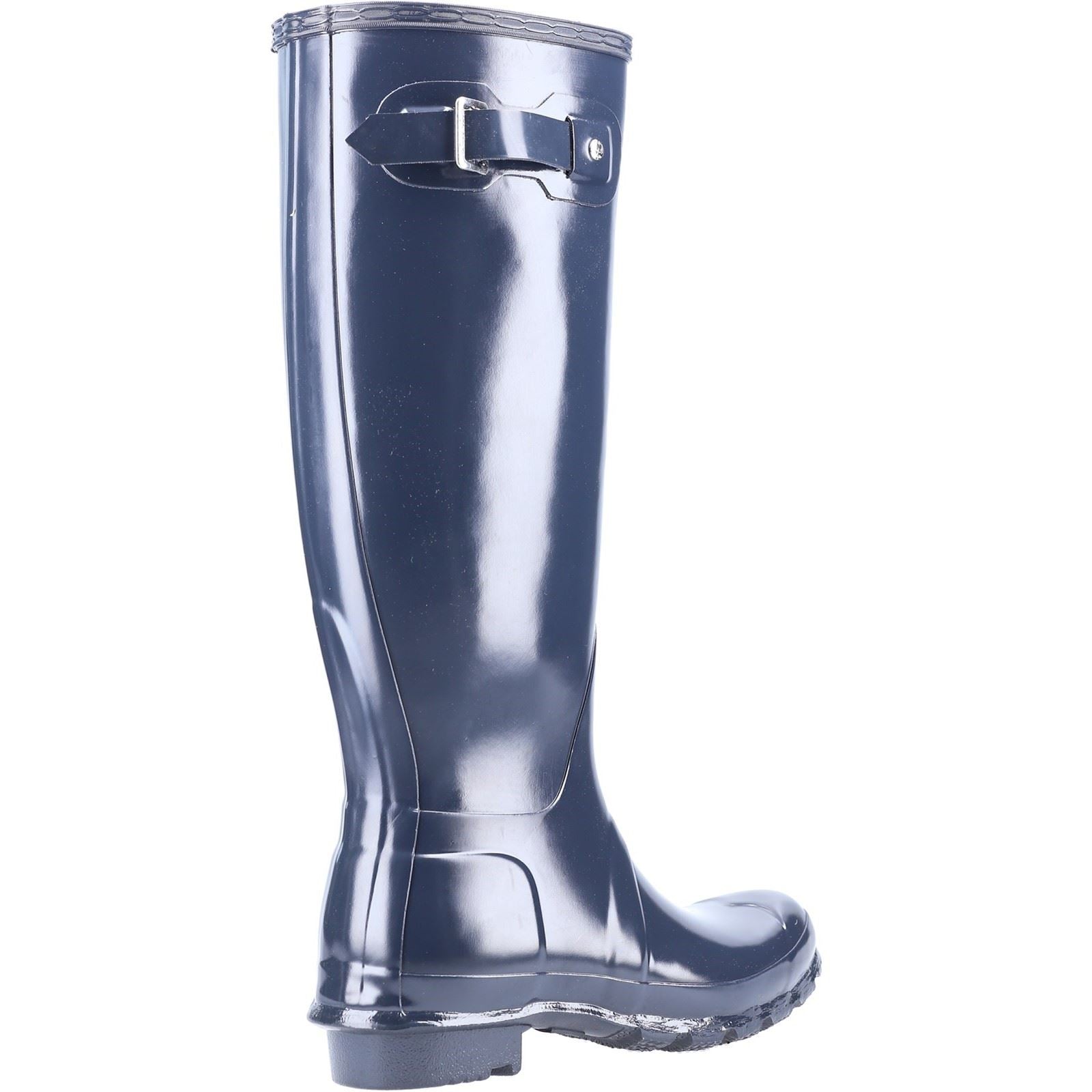 Hunter Original Tall Gloss Gummistiefel Für Damen In Marineblau