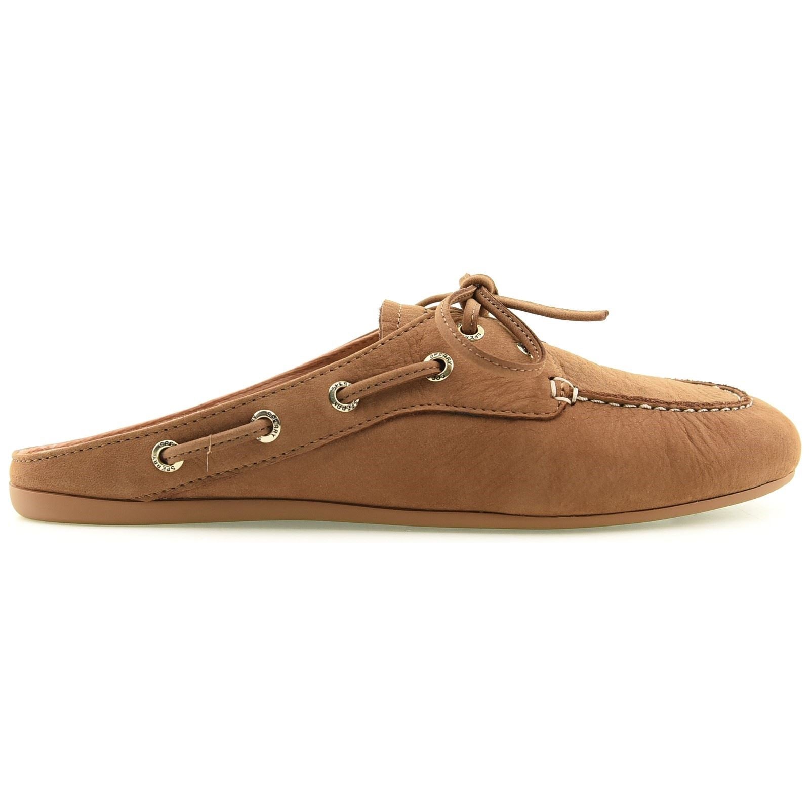 Sperry Slimboat Leder Damen Tan Mules