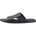 Hush Puppies Callum Slide Herren Sandalen Aus Schwarzem Leder