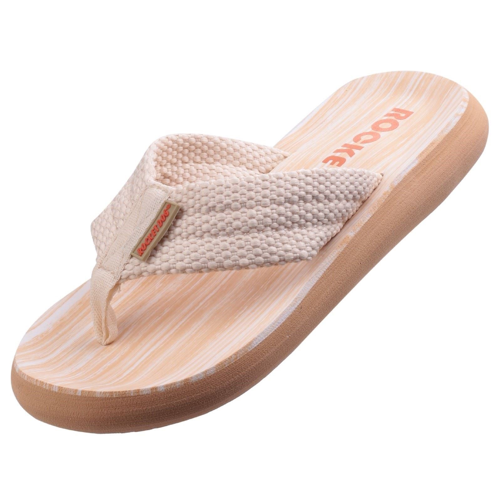Rocket Dog Sunset Damen Zehensteg Sandalen In Creme