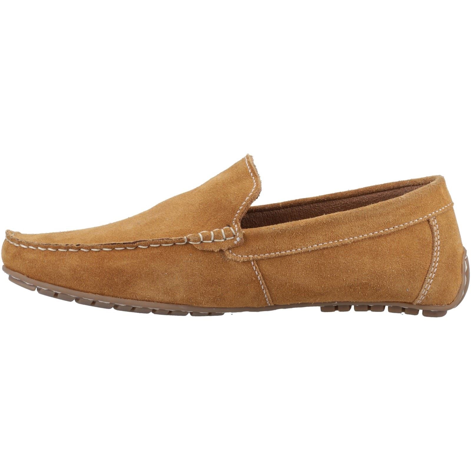 Hush Puppies Ralph Suede Herren Mokassins Aus Braunem Leder
