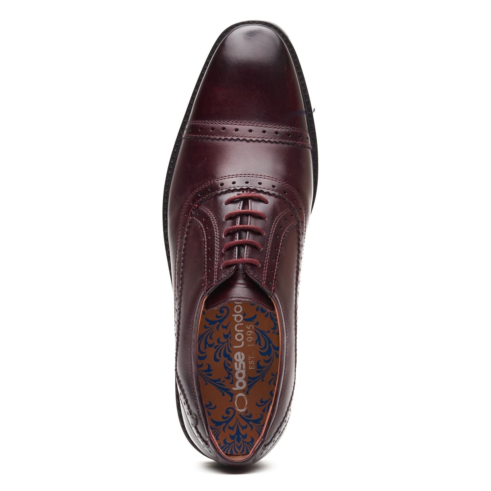 Base London Ascot Oxford Leder Herren Bordo Oxford Schuhe