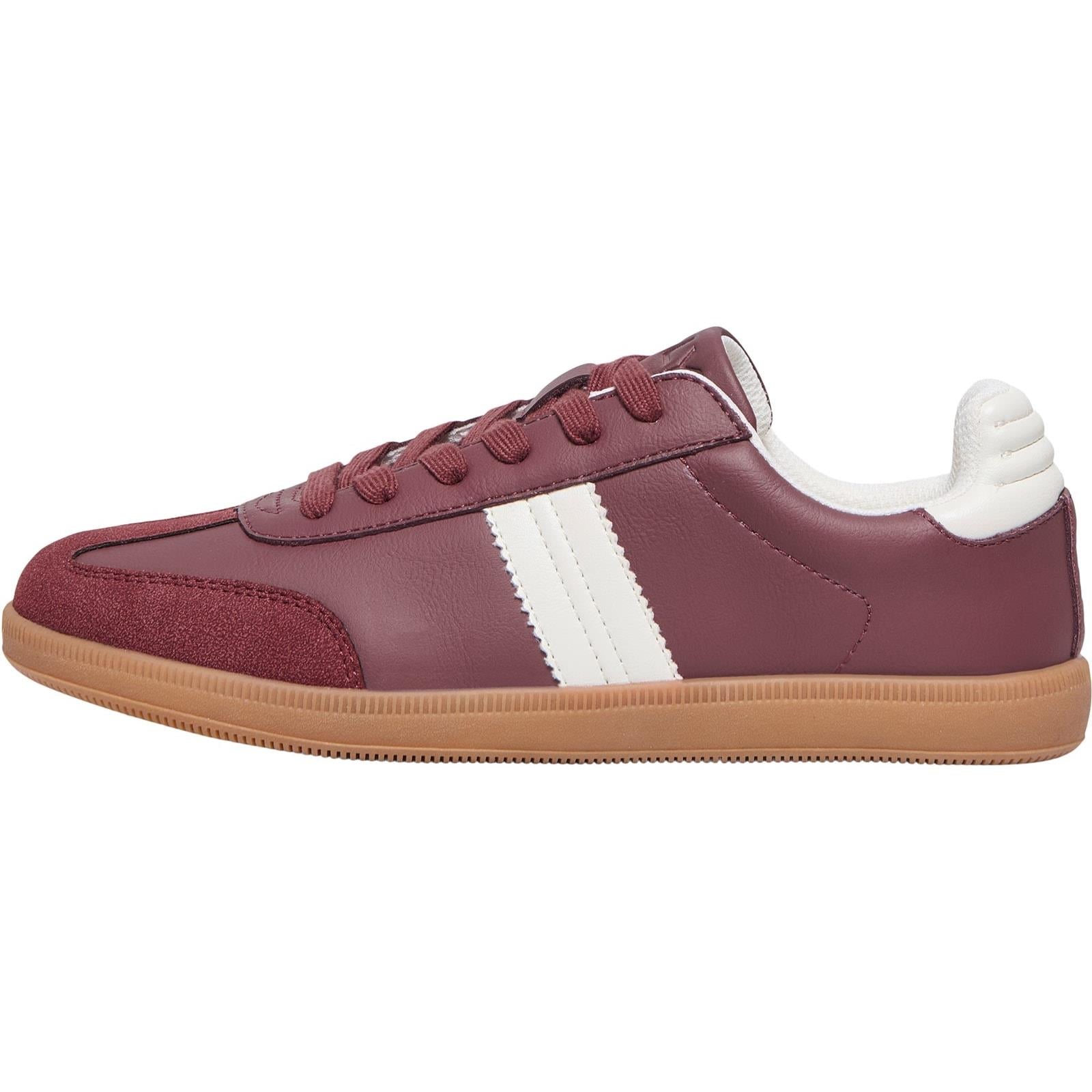 ONLY Amber Polyester Damen Sneaker In Burgunderrot/creme