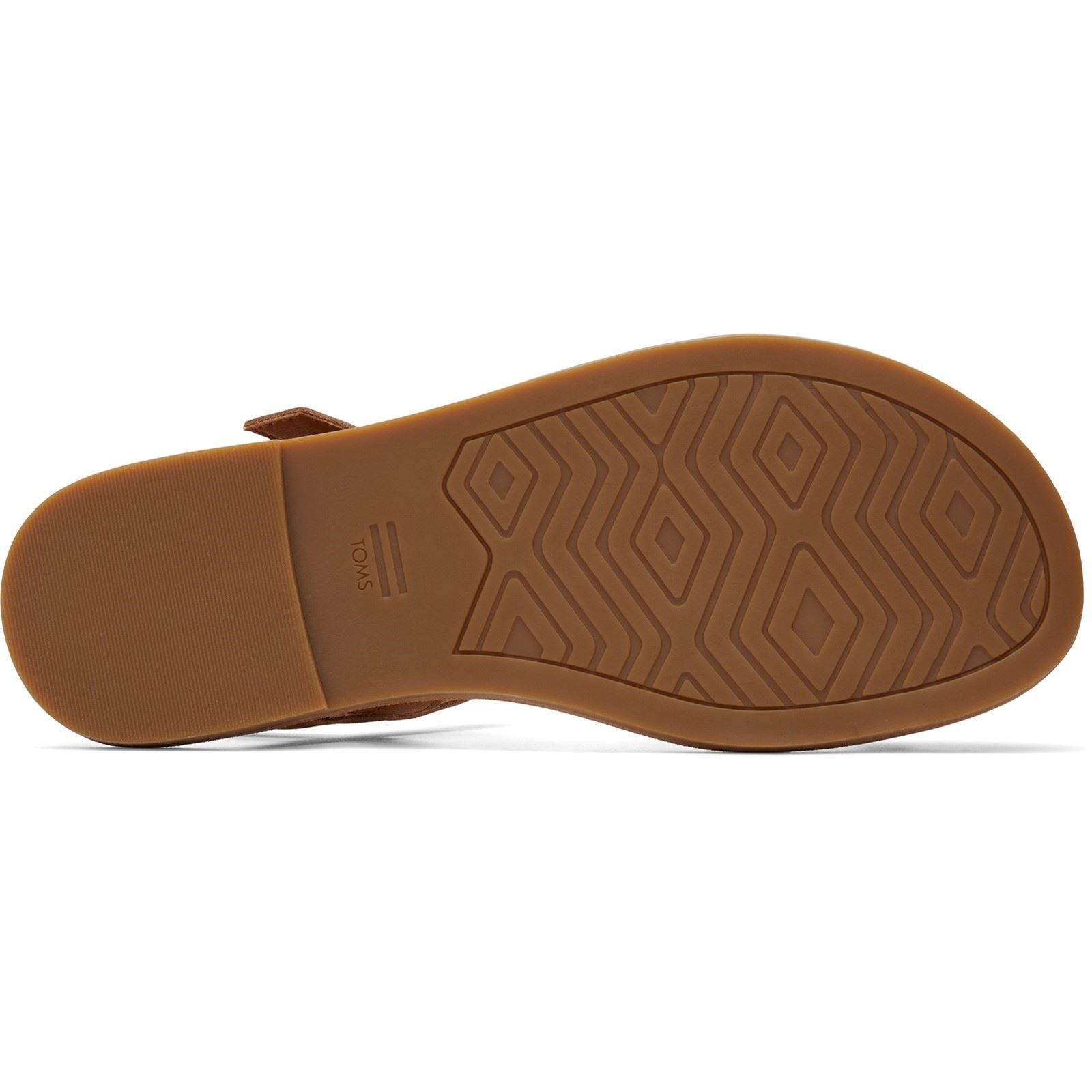 TOMS Kira Leder Damen Tan Sandalen